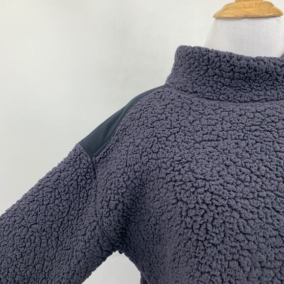 Under Armour Jacket Womens S Small Grey UA Sherpa Fleece Mock Neck Pullover - Picture 4 of 13